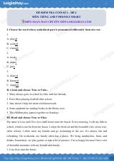 Đề thi học kì 1 Tiếng Anh 5 Phonics Smart - Đề số 4